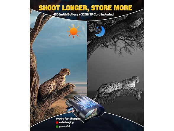 Night Vision Goggles with Range Finder | 4K 3.2in HD Screen