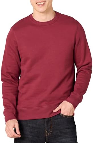 Amazon Essentials Men's Fleece Crewneck Sweatshirt - Red, XX-Large (Available in Big & Tall Sizes)