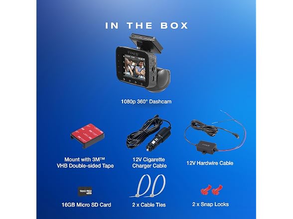 TYPE S TOURING ITEMS 360Dash Cam Full HD (Open Box)