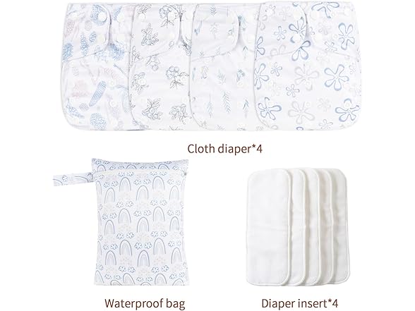 HappyFlute Newborn Baby Cloth Diapers