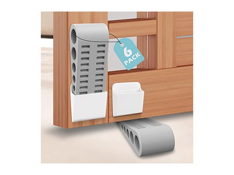 HELEMAN HS-DP6P-Grey Rubber Door Stoppers for Botto