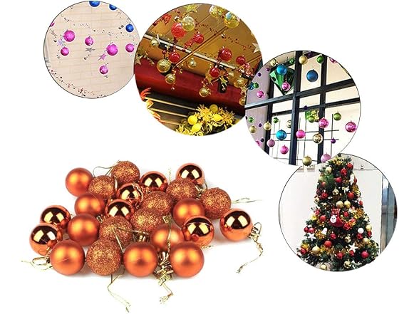 AKOAK 24 Pcs Christmas Ball Ornaments