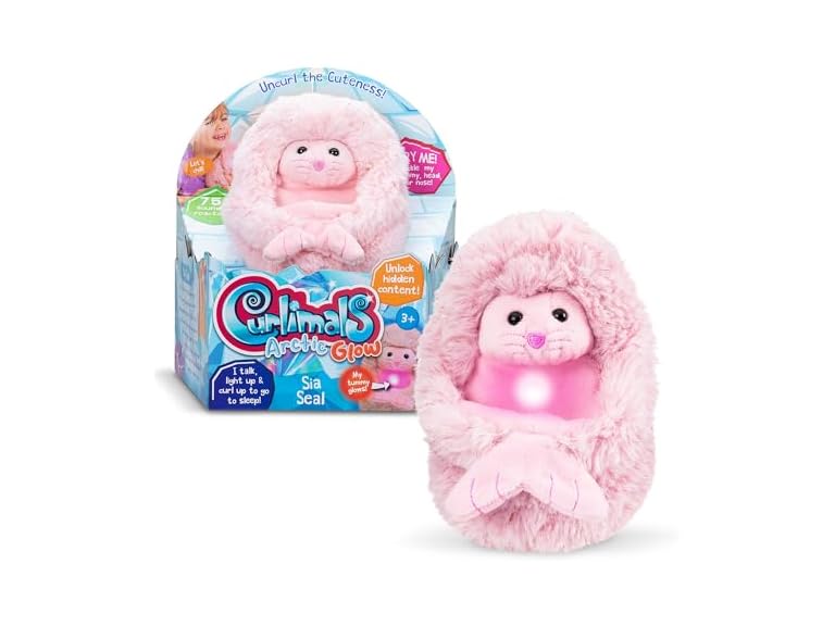 Curlimals Arctic Glow - Sia The Seal - Interactive Plush