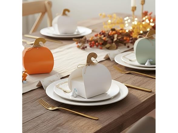 Fun Express Assorted Colors Pumpkin Favor Boxes