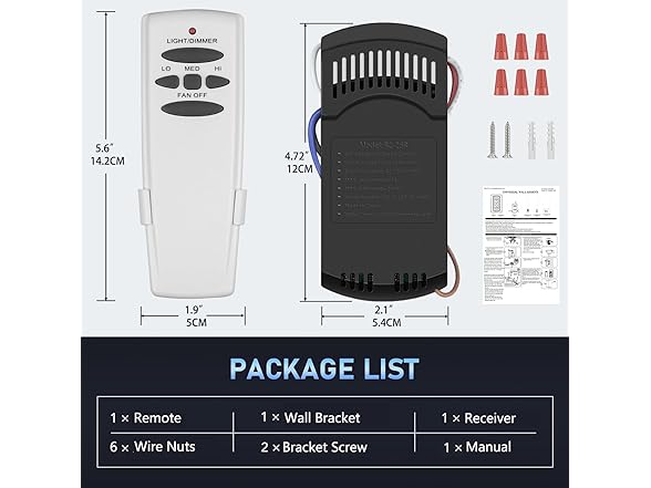 Universal Ceiling Fan Remote Kit