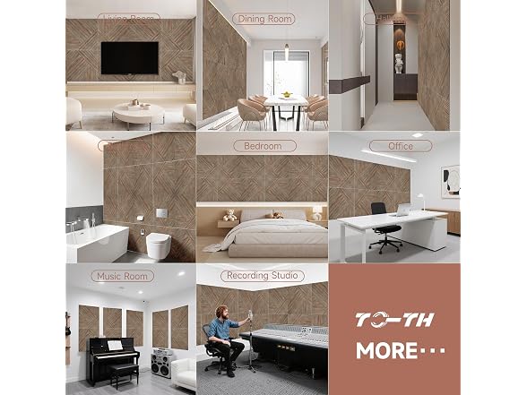 TO-TH Acoustic Panels Natural Walnut