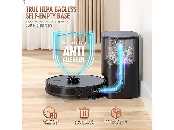 3-in-1 Robot Vacuum and Mop Combo