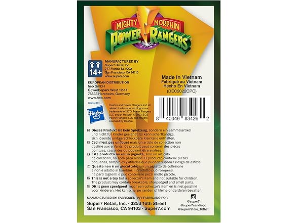 Super7 Mighty Morphin Power Rangers Yellow Range