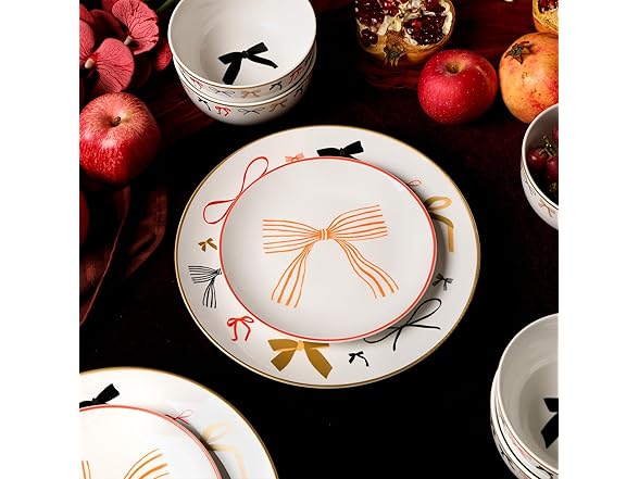 Stone Lain Rosie 12-Piece Dinnerware Set Porcelain Multicolored