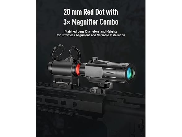 Pinty Red Dot and Magnifier Combo | 3x Magnifier