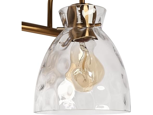 KSANA Black Gold Bathroom Light Fixtures, 3 Light
