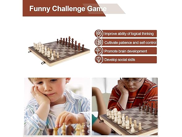 Demiwise 15 Inch Wooden Chess Sets