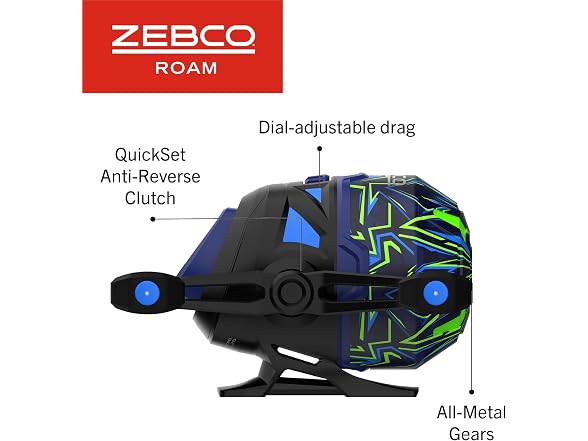 Zebco Roam Spincast Reel and Fishing Rod Combo, 6-Foot