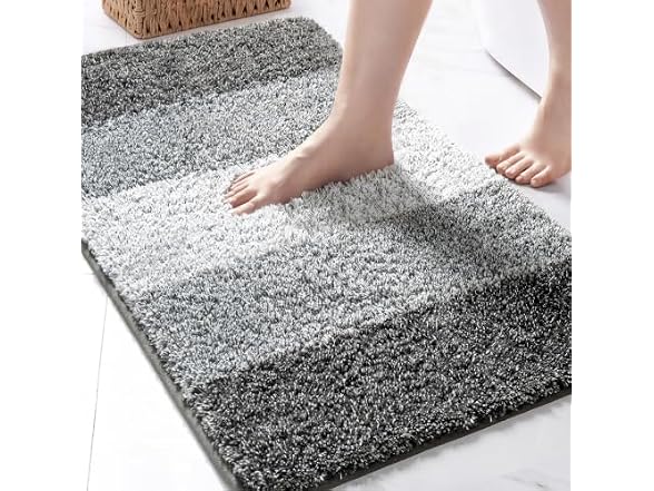 Exclusivo Mezcla Soft Absorbent Bathroom Rugs, Non