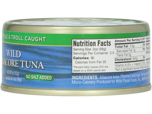 1CT Wild Planet Wild Albacore Tuna,No Salt Added