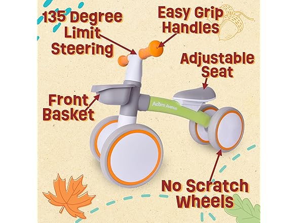 Acorn Avenue 12-24 Month Toddler Balance Bike