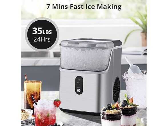 HobbyField 33lbs/24H Self-Cleaning Ice Maker