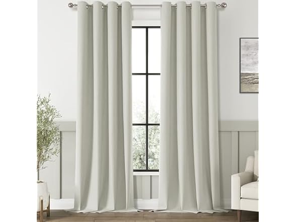 100% Blackout Greyish Beige Curtains