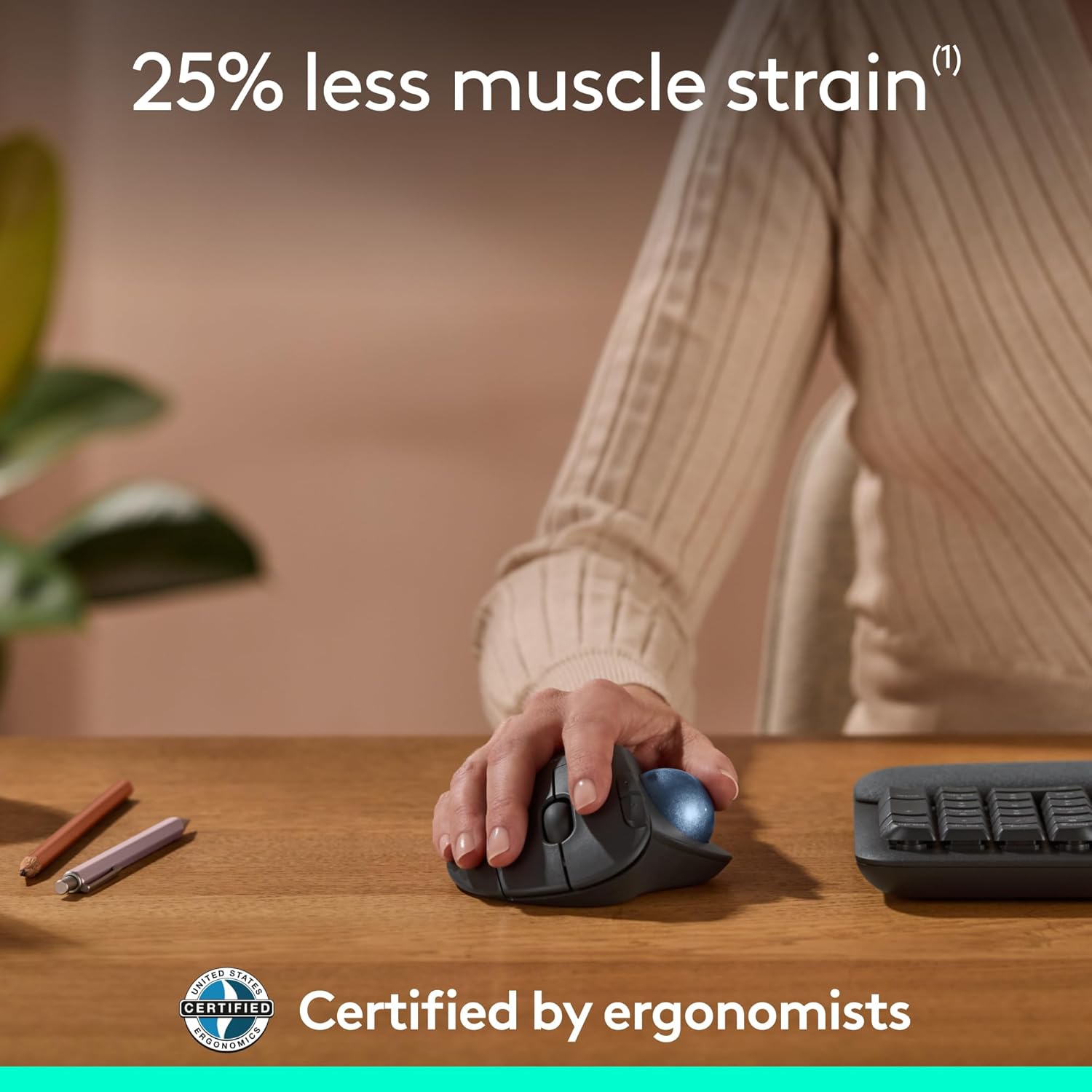 Logitech Ergo M575S Wireless Trackball Mouse - Gallery 12