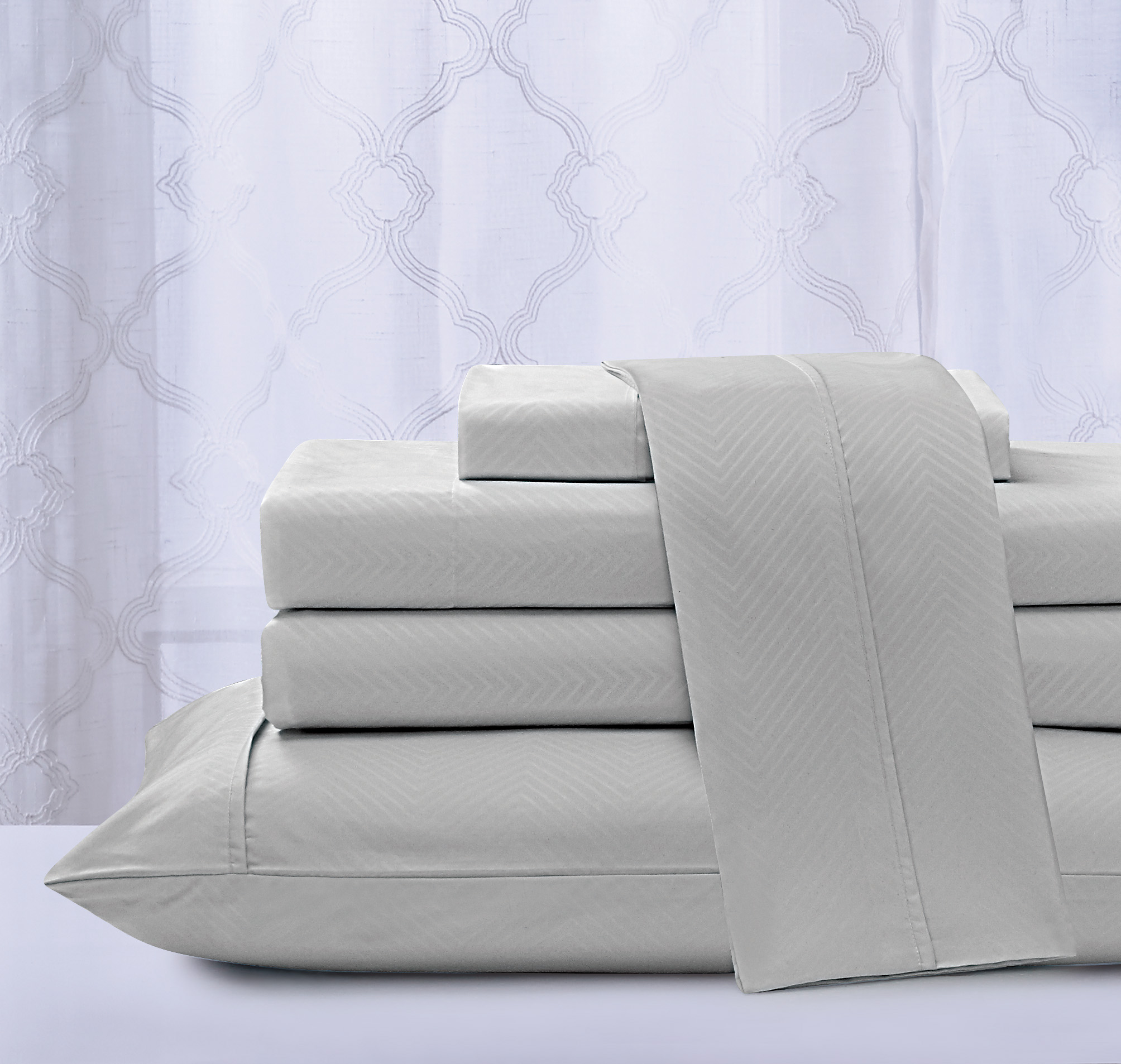 Rayon From Bamboo 4pc Chevron Sheet Set - Gallery 6