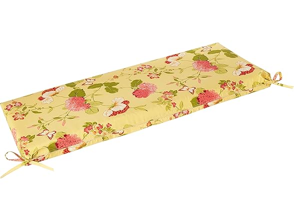 Pillow Perfect Bright Floral Sofa Setee Bench Swing Cushion