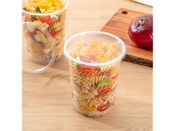 Restaurantware 32 oz Clear Plastic To Go Deli Container, 50 Pack