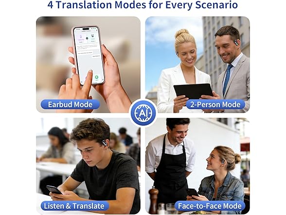 TECSONIC AI Translation Earbuds