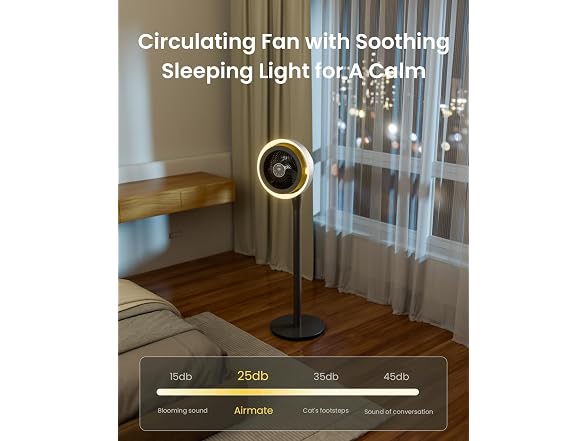 AIRMATE Standing Fan with Light