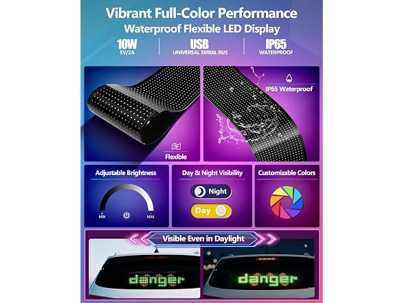 JDVOOTD Devil Eyes Car Windshield LED