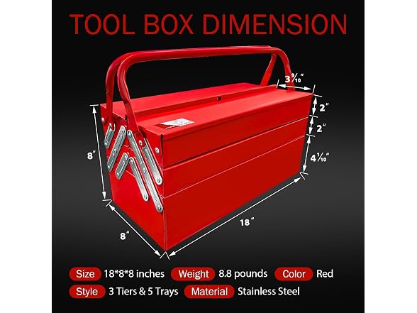 YATOINTO Metal Fold Out Tool Box