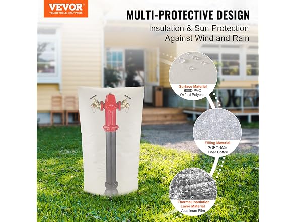 Fiber Cotton Well Head Pump Cover, 20''W