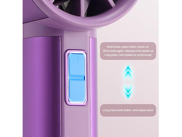 Sowmow Purple Handheld Turbo Fan