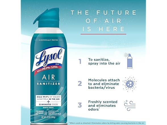 Lysol Air Sanitizer Simple Fresh 10oz