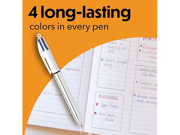 BIC 4 Color Shine Retractable Ballpoint Pen