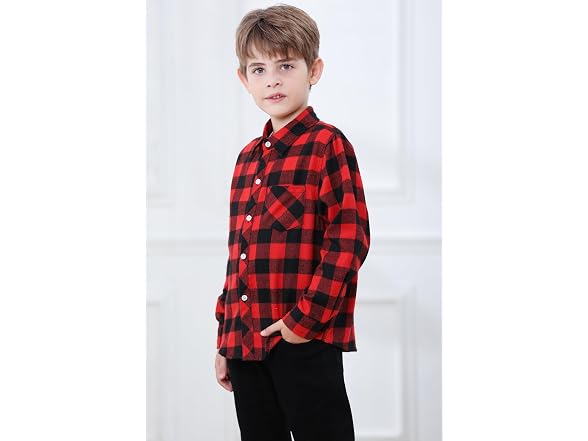 Sangtree Boys (7-8 Years) Flannel Long Down Shirts