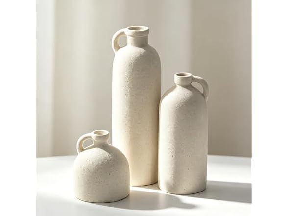 LIFESTYLO Ceramic Vintage Vase Set of 3