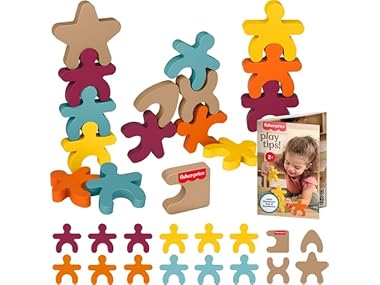 $7.99 Fisher-Price Wood Stacking Shapes 16pc dealfomo