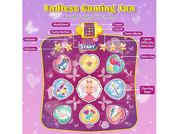 Dance Mat, 9-Button Dance Mixer Rhythm Step Play