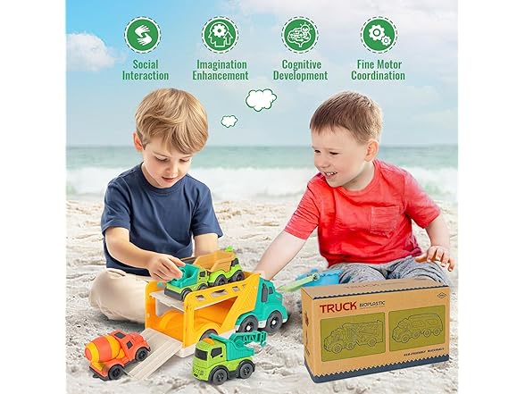 GDBAQAN Toy Trucks for Toddlers