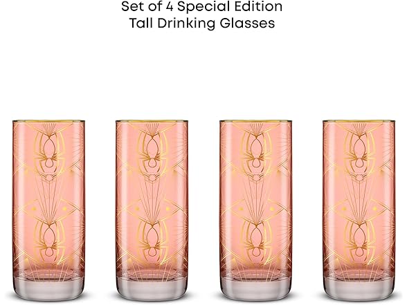 JoyJolt Marvel Spider-Man Legacy Tall Drinking Glasses, 13oz 