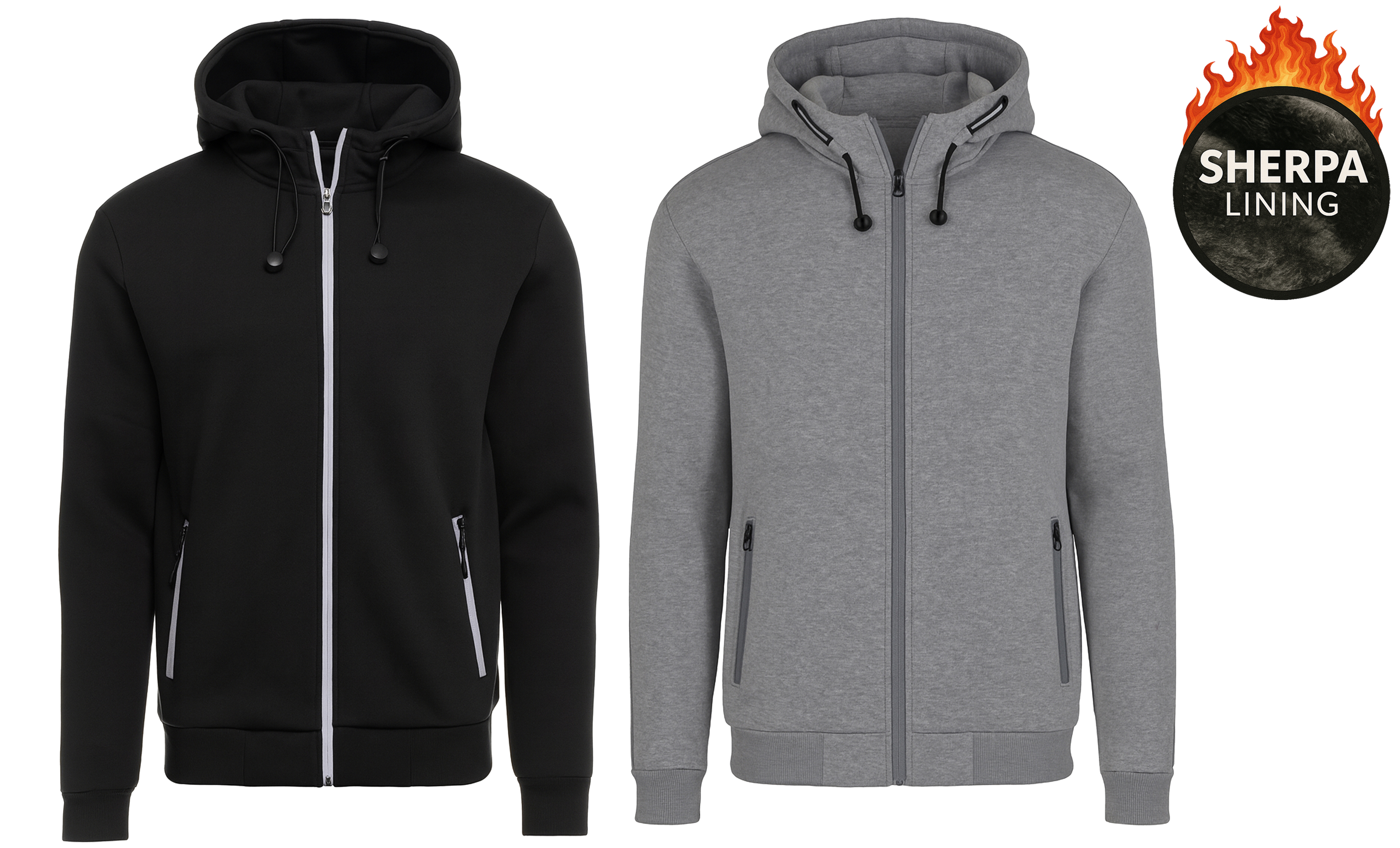 Mens Sherpa Classic Tech Zip Hoodie (S-3XL) - Gallery 32