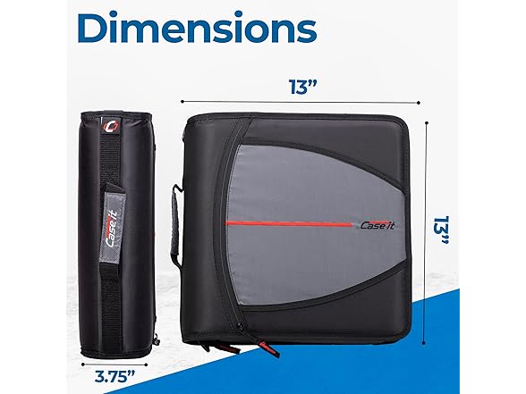 Case-it Mighty Zip Tab School Zipper Binder 6Pk