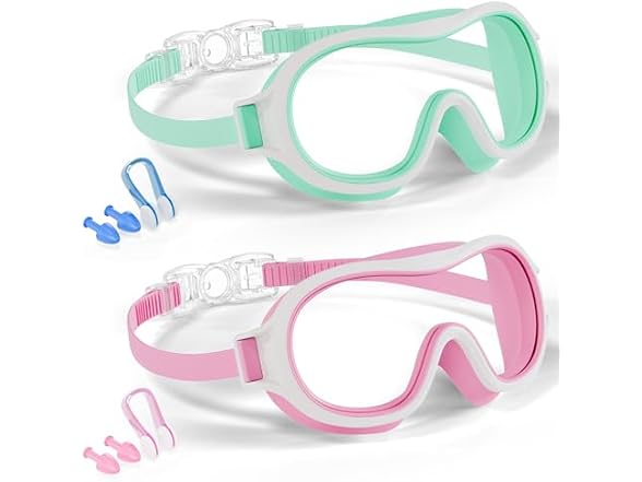 Aegend 2-Pack Anti-Fog Swim Goggles