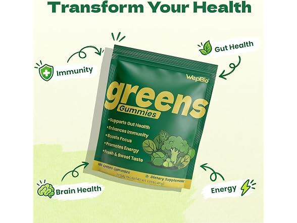 WepBio Greens Daily Gummies 160 Count