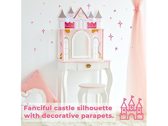 Teamson Kids Dreamland Princess Play Vanity Set