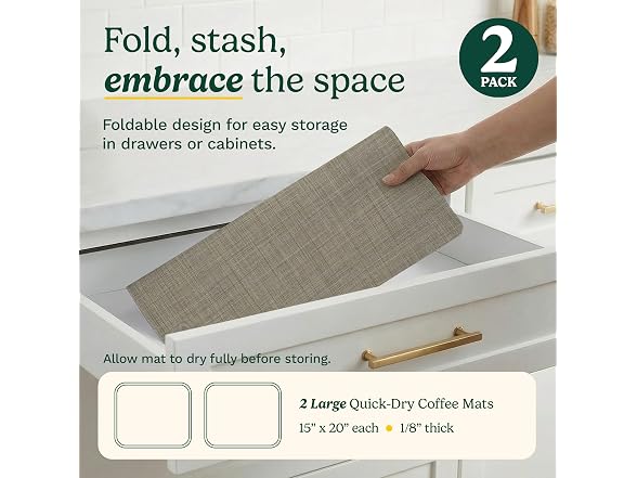 Cuisinart Coffee Mat for Countertop, 2-Pack 
