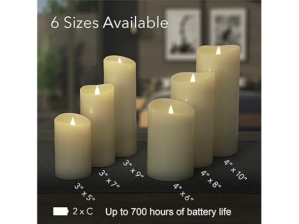 Softflame LED Candles w/Remote 3pk