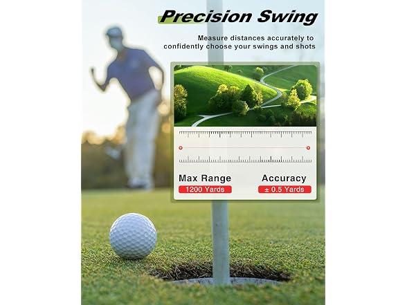 Golf Rangefinder with Slope, 1200 Yards