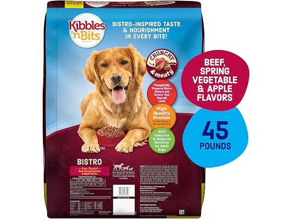 Bistro Beef Dry Dog Food 45lb