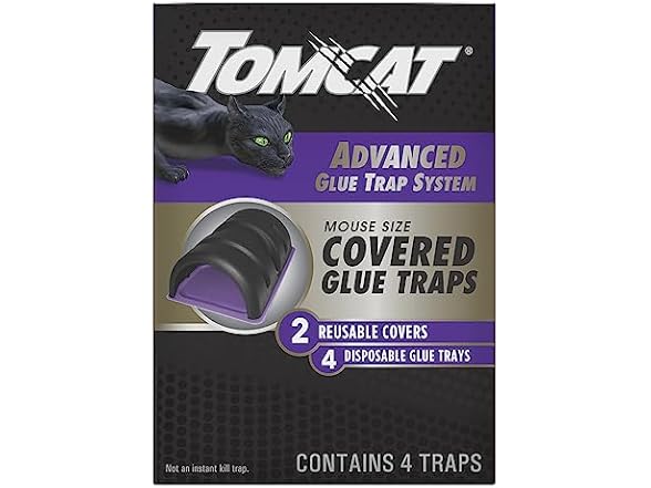 Mouse Glue Traps 2 Covers 4 Traps